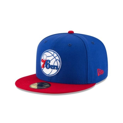 Blue Philadelphia 76ers Hat - New Era NBA 2Tone 59FIFTY Fitted Caps USA0461785